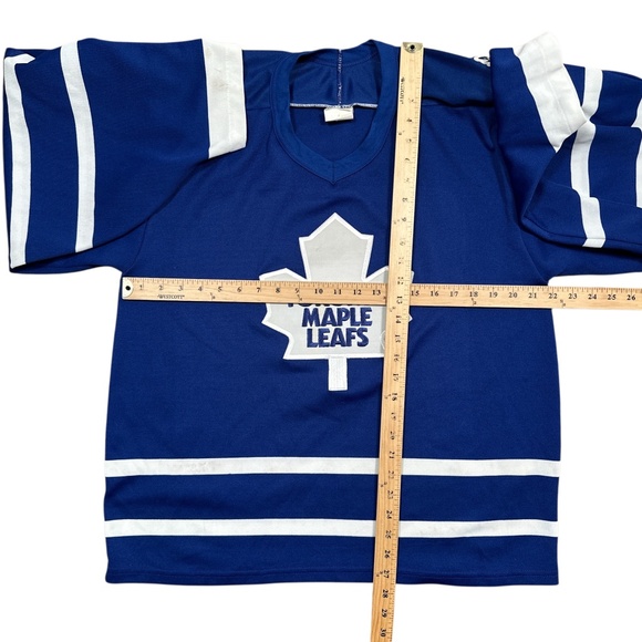 Vintage 90s CCM Toronto Maple Leafs Logo Blue Home Hockey Jersey Mens Medium - Picture 13 of 13